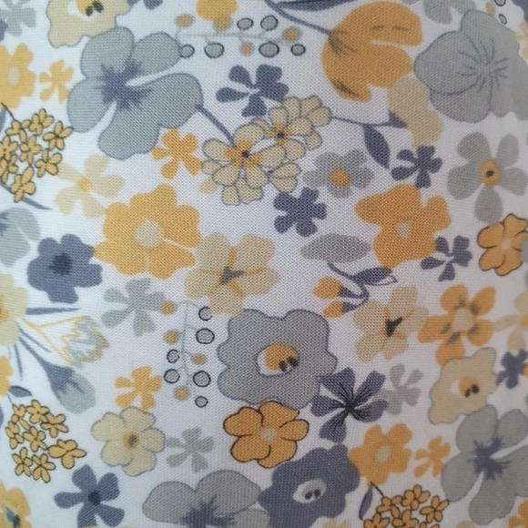 BARDOT Floral Mini Dress Feminine Babydoll White/Yellow/Gray Women's Size 6 - Picture 6 of 10